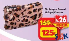 PİA LEOPAR DESENLİ MAKYAJ ÇANTASI